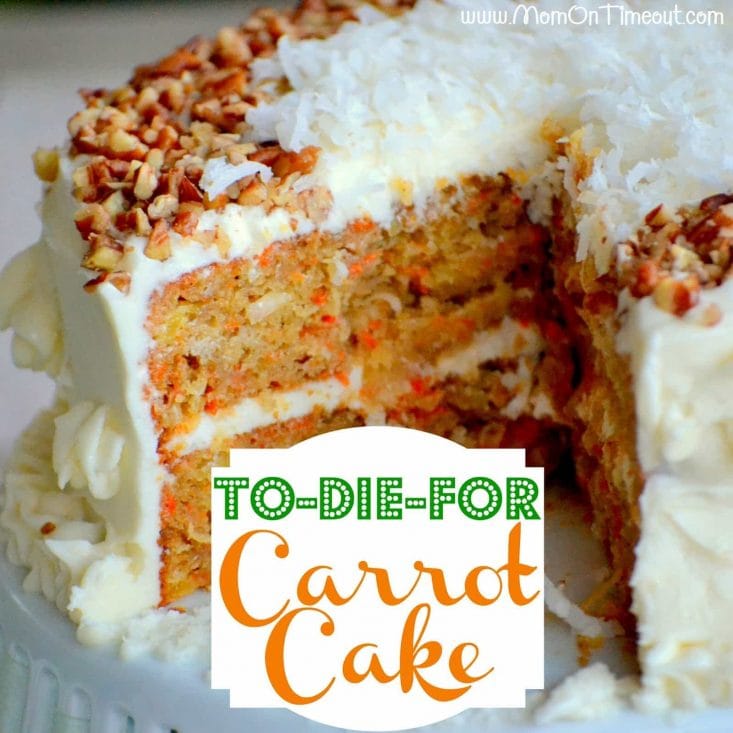 carrot cake on cake stand