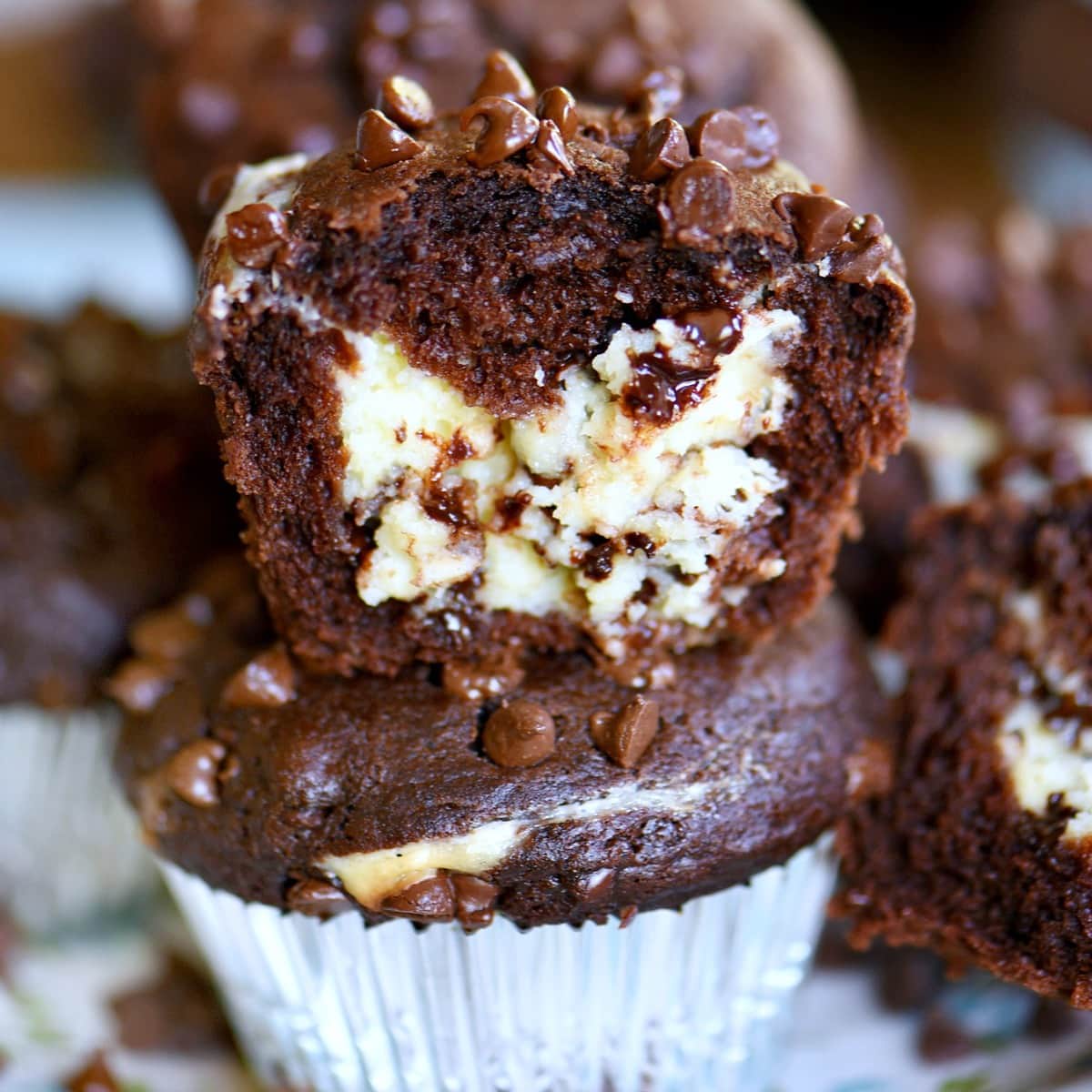 Cheesecake Chocolate Chip Muffins