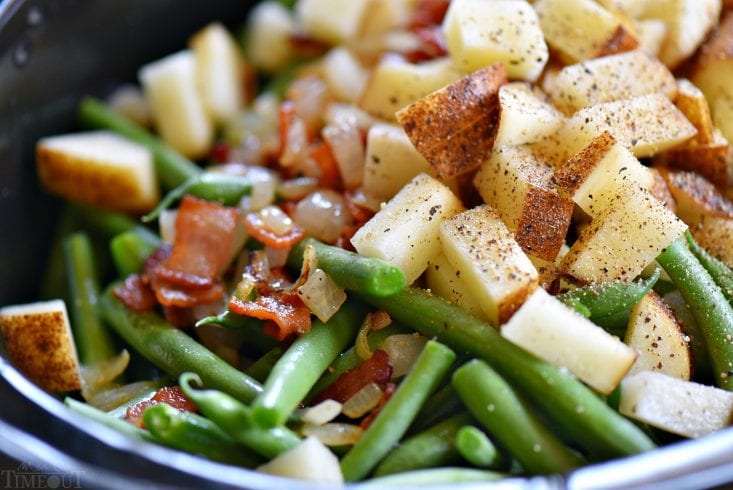 Slow Cooker Bacon Parmesan Green Beans, Low Carb, THM, Gluten Free - My  Table of Three My Table of Three