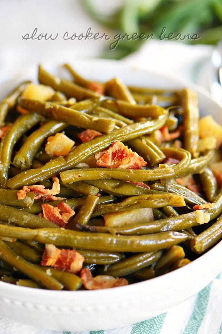 Crockpot Green Beans and Potatoes with Bacon (A Family Favorite Dish!)