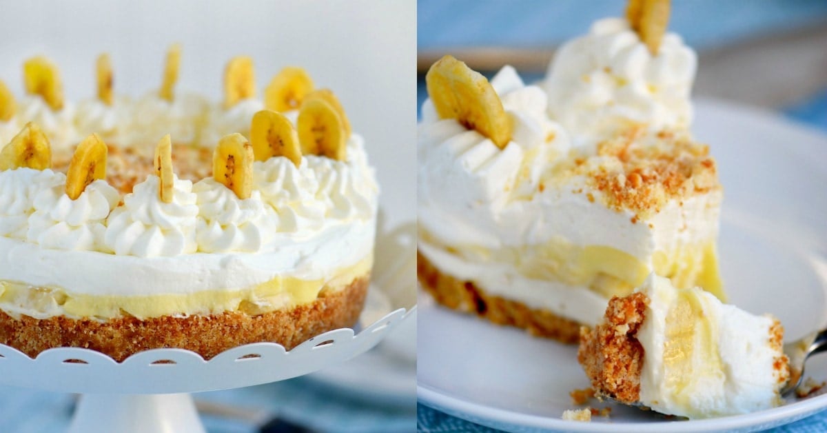 No Bake Banana Cream Pudding Cheesecake Mom On Timeout