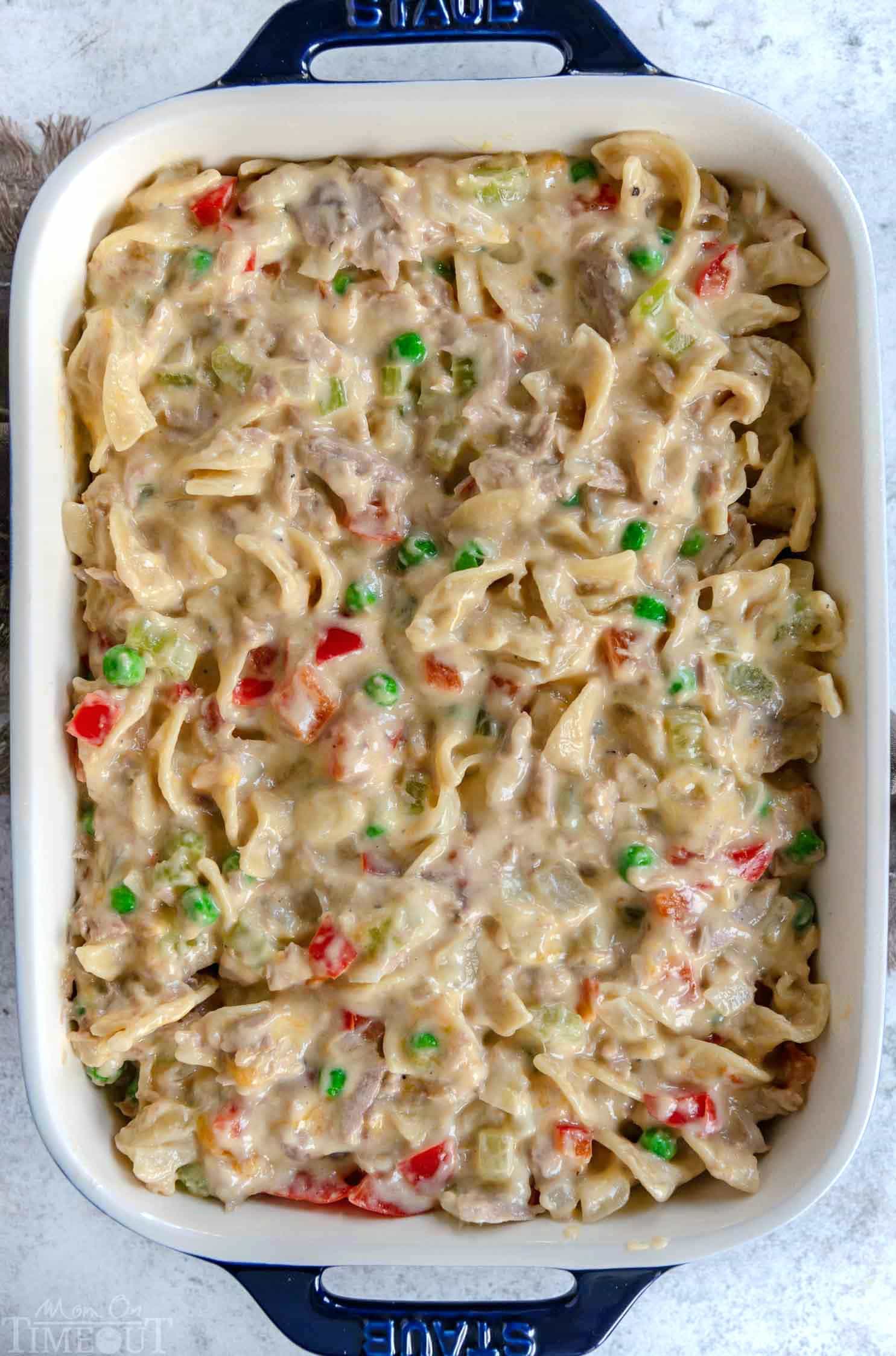 easy-tuna-casserole-in baking-dish