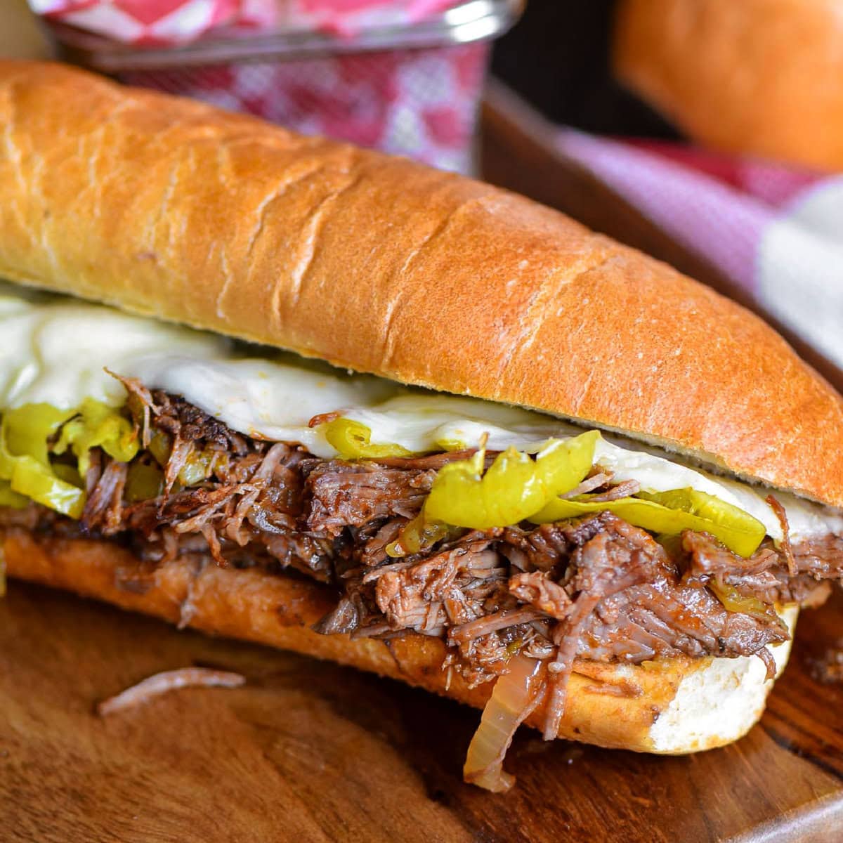 Slow Cooker Italian Beef Sandwiches