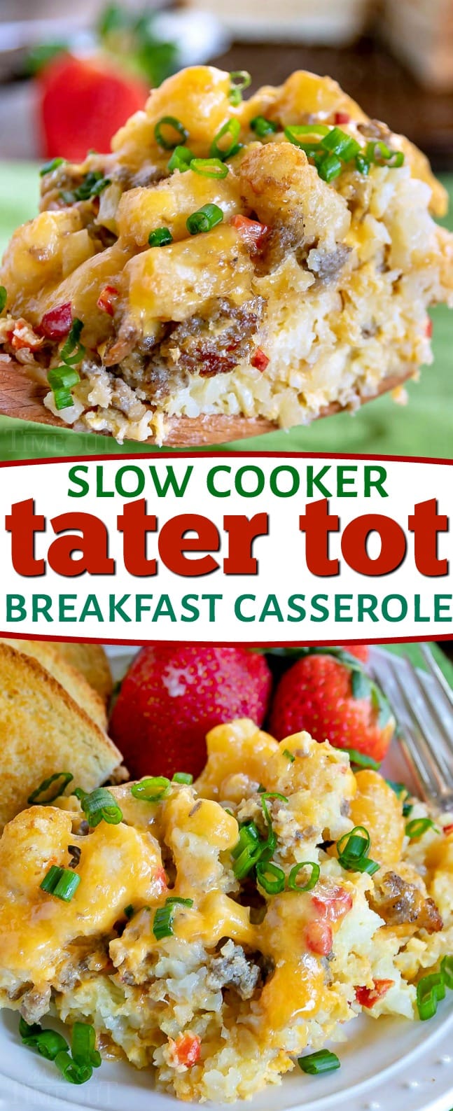 Slow Cooker Tater Tot Breakfast Casserole - Mom On Timeout