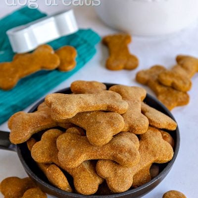 homemade dog treats recipe with title