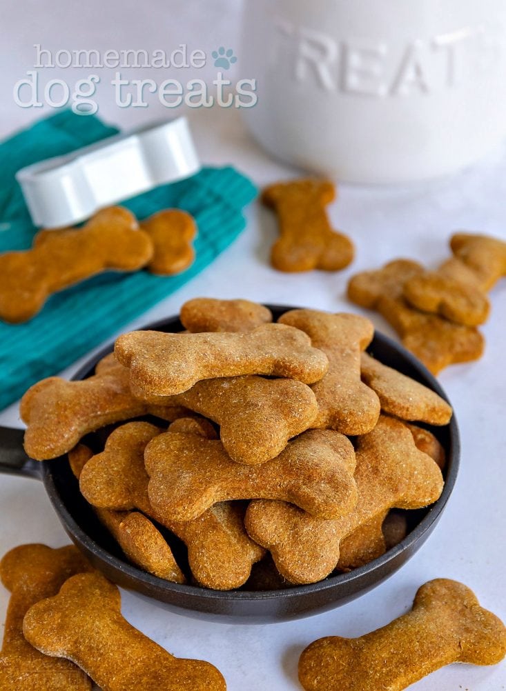 Simple Dog Treat Recipes | Homemade Dog Treats are made with peanut butter and pumpkin.