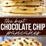 best chocolate chip pancakes collage