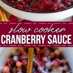  crockpot Cranberry Sauce pinterest collage