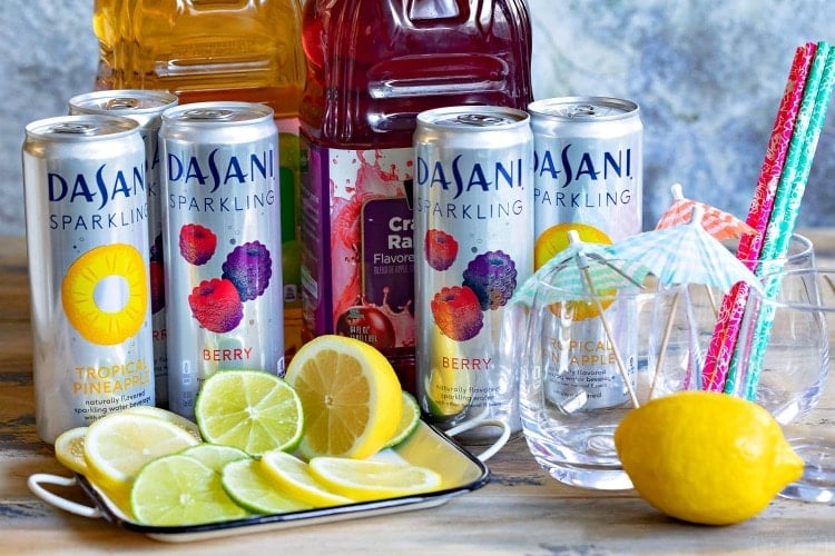 mocktail station with dasani sparkling