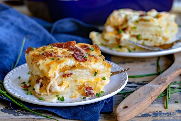 scalloped potato recipes with cheese and bacon