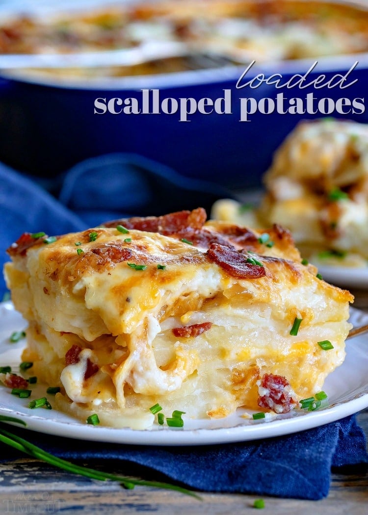 scalloped potatoes with bacon and caramelized onion