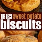 sweet potato biscuit recipe collage