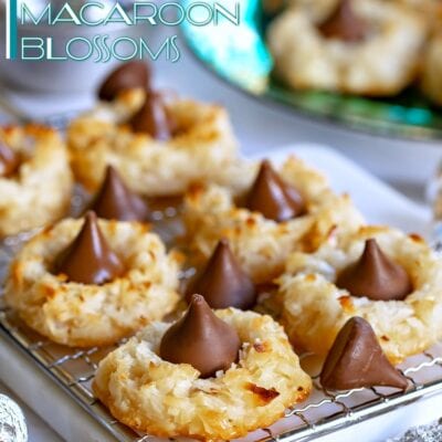 coconut macaroon blossoms recipe with hershey kisses title 750