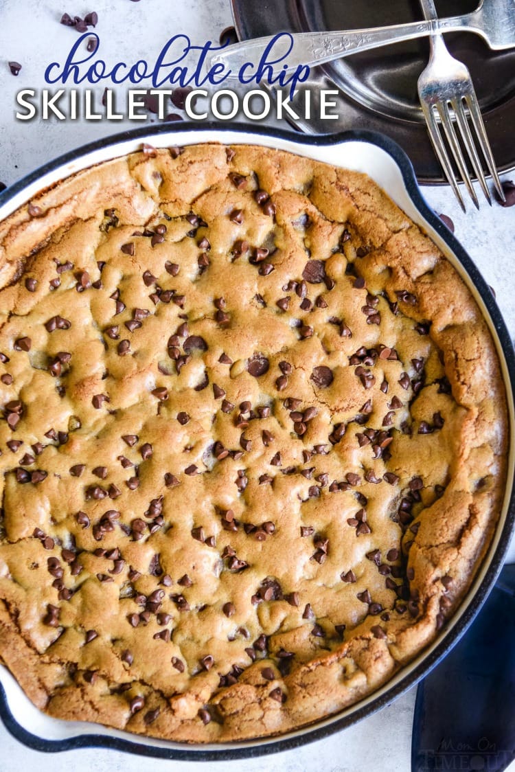 Pizookie (chocolate chip cookie in a skillet) Recipe - Home and Kind