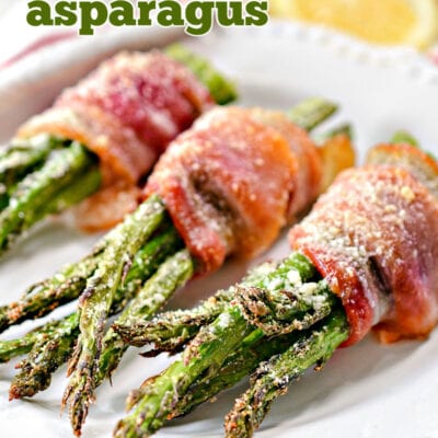 bacon wrapped asparagus recipe with garlic and parmesan