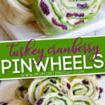 turkey cranberry pinwheels Diagonal 2 image collage Pin for Pinterest