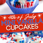 mini vanilla cupcakes 4th of july Diagonal Pin