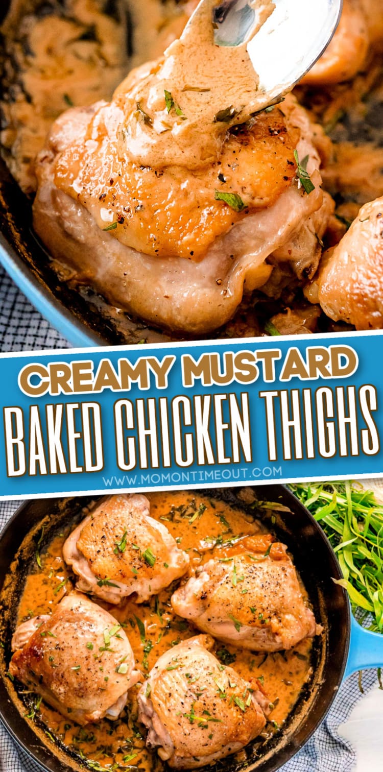 Creamy Mustard Baked Chicken Thighs Mom On Timeout