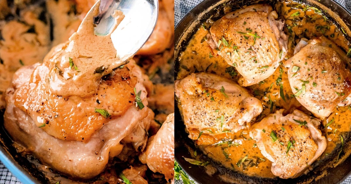 Creamy Mustard Baked Chicken Thighs Mom On Timeout