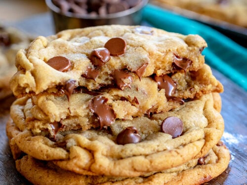 Giant Chewy Chocolate Chip Cookies - Mom On Timeout