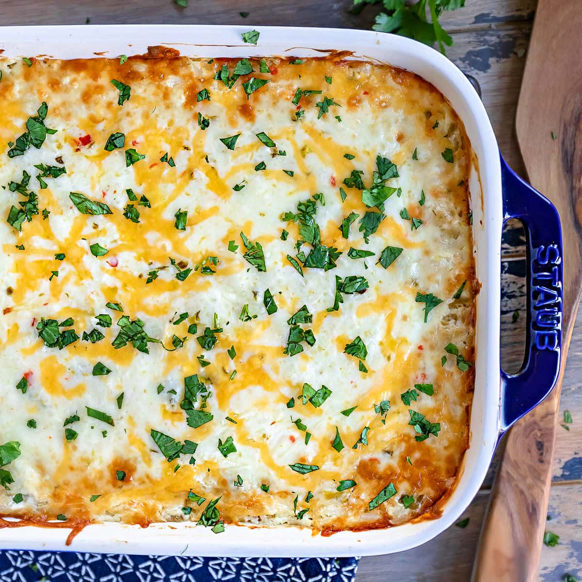 Cheesy Green Chile Rice Casserole-image