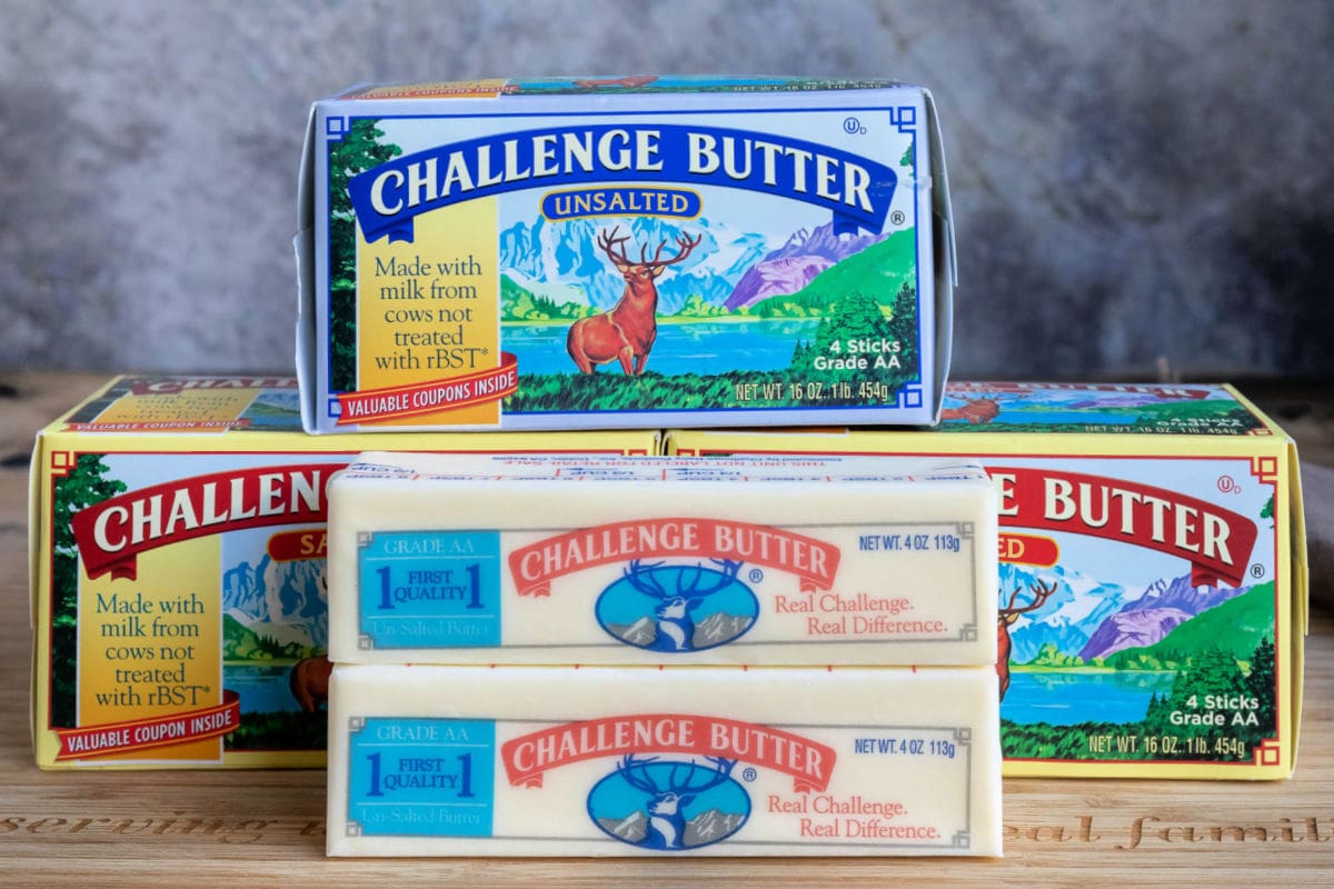challenge butter on cutting board