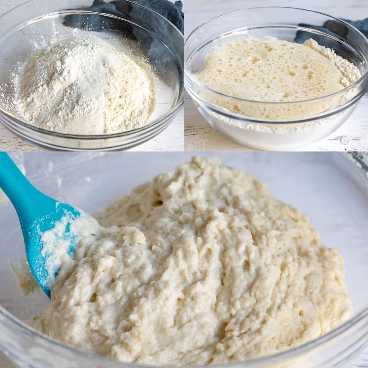 collage showing how to make beer bread.