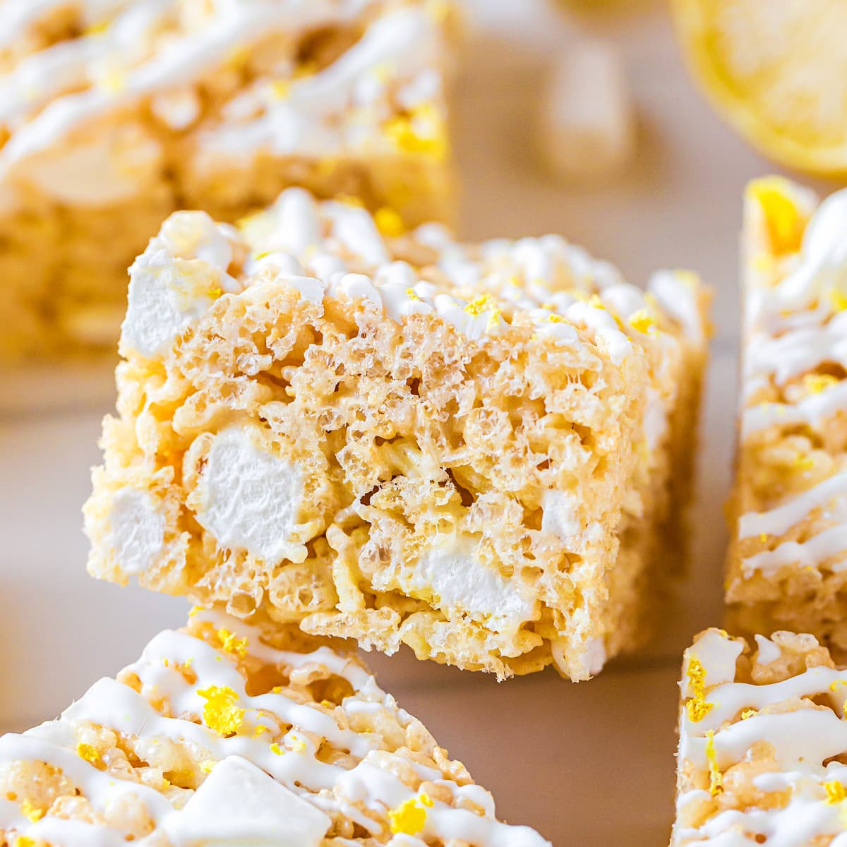 Lemon Rice Krispie Treats - Mom On Timeout