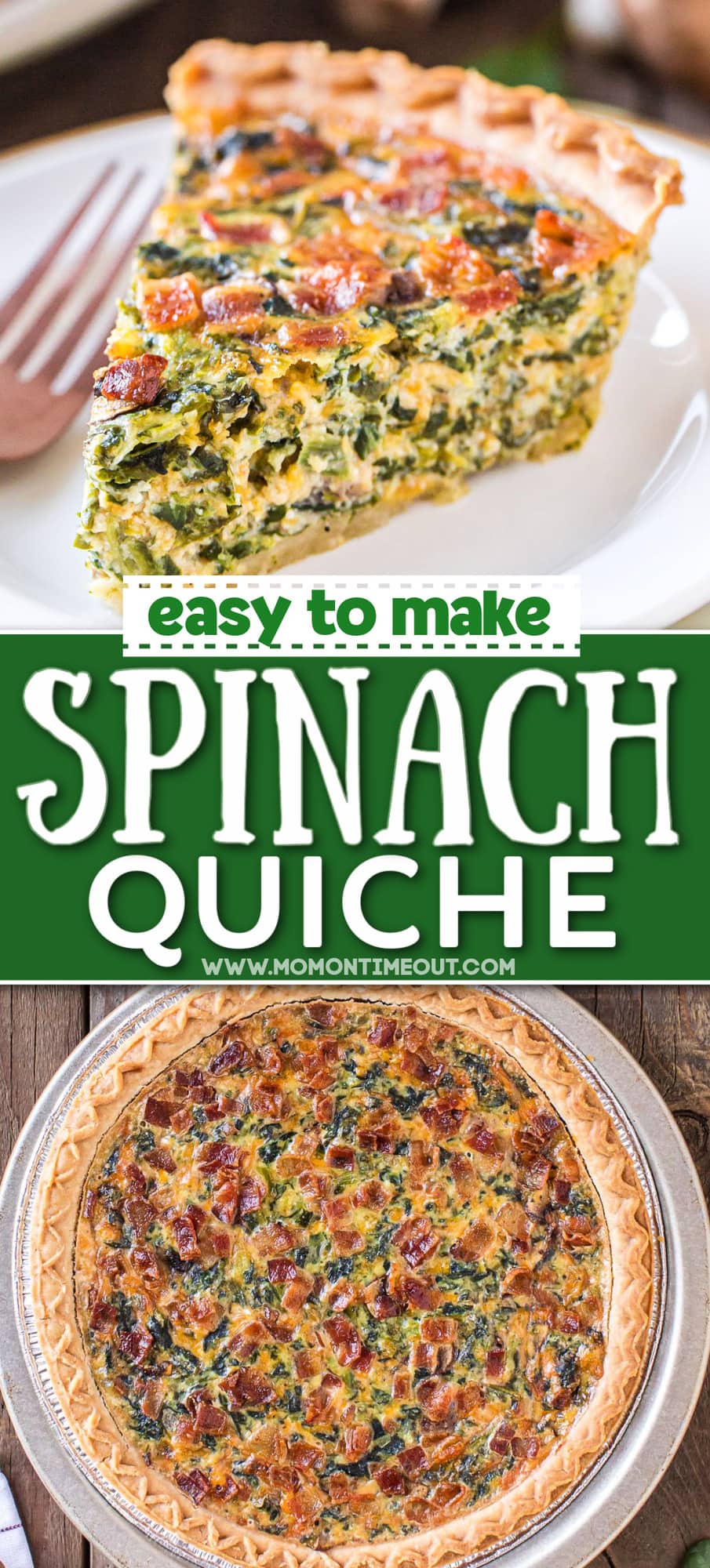 Easy Spinach Quiche - Mom On Timeout