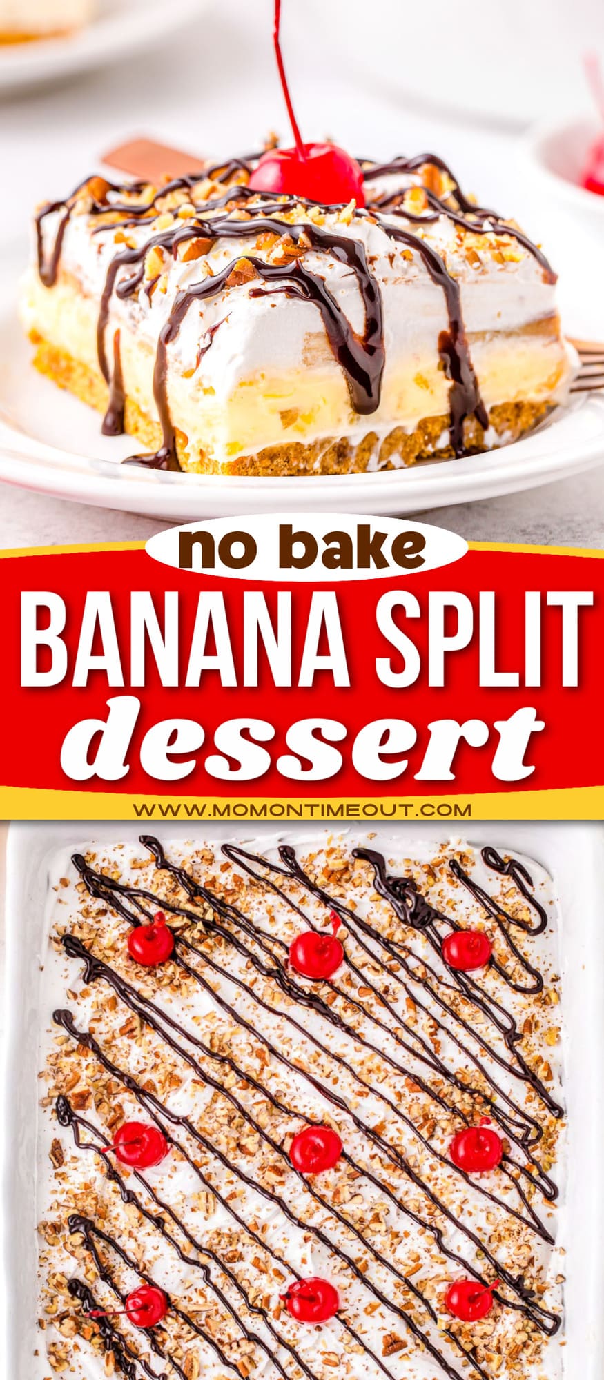 Banana Split Dessert (No Bake) Mom On Timeout