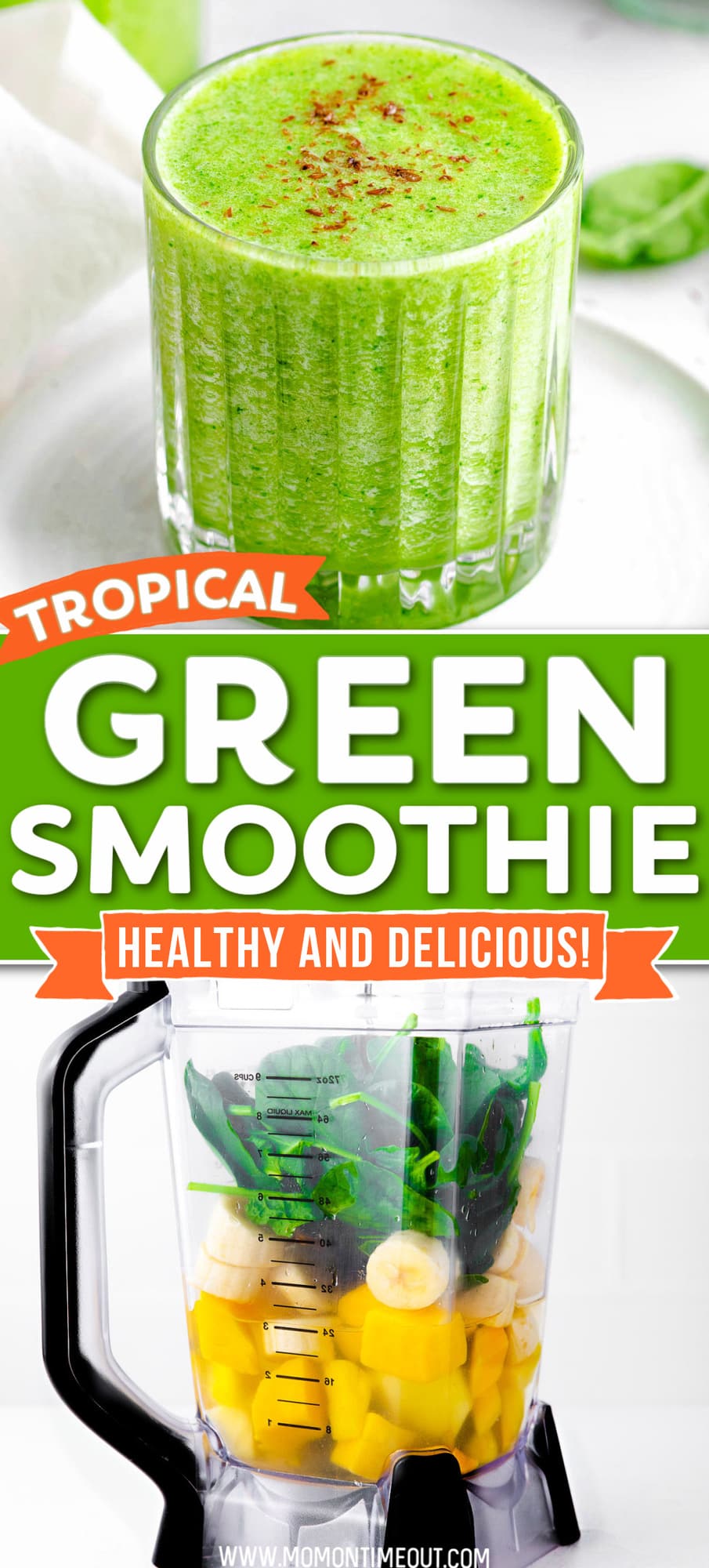 Best Green Smoothie Recipe (Tropical Island Flavors!) Mom On Timeout