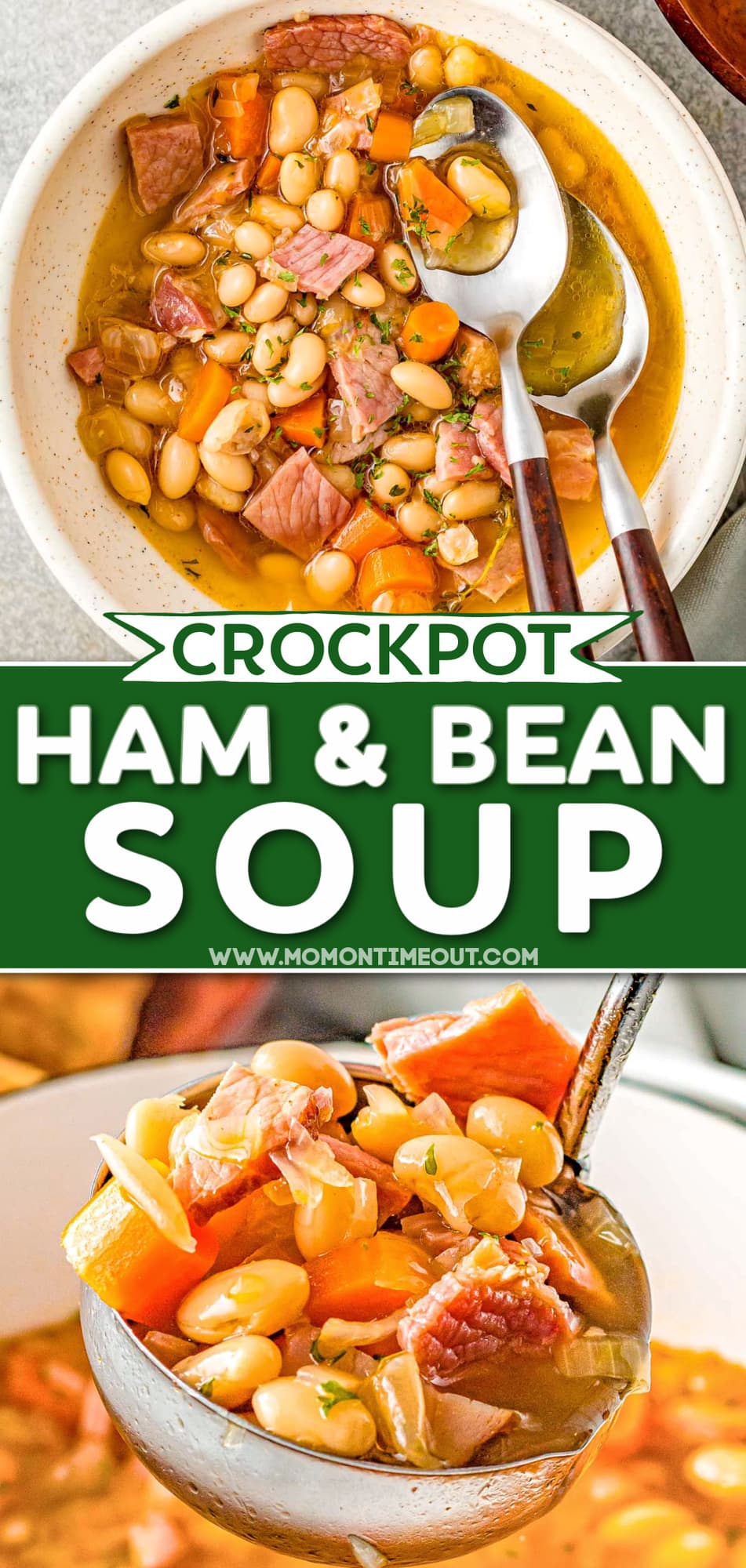 Crockpot Ham and Bean Soup Mom On Timeout