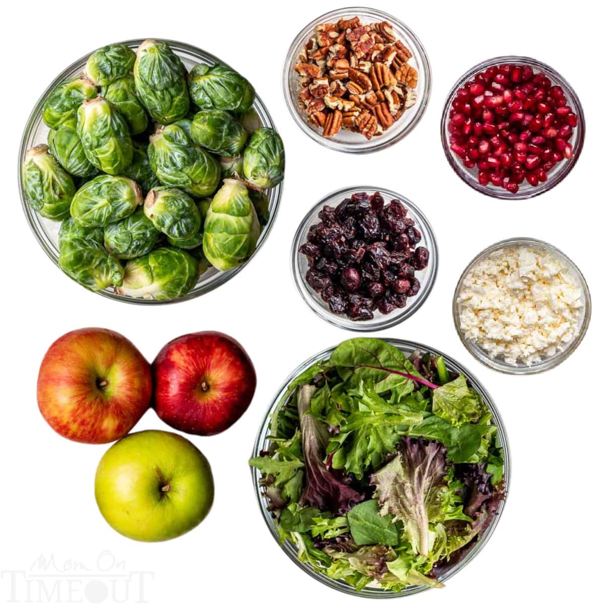 image of ingredients needed for apple salad.