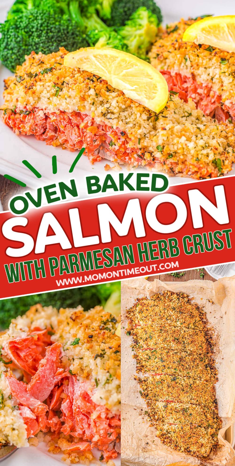 Baked Salmon with Parmesan Herb Crust - Mom On Timeout
