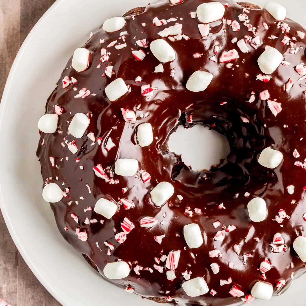 Peppermint Hot Chocolate Cake