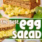 Pinterest pin for egg salad recipe.
